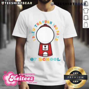 Awesome I Blew Through 100 Days Of School Gumball Machine 100th Day T-Shirt