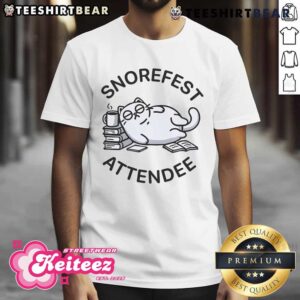 Funny Snorefest Attende Lazy Cat T-Shirt