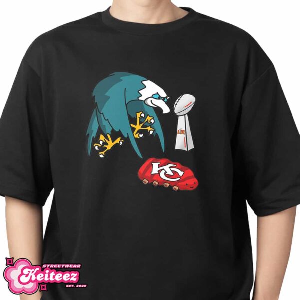 Let’s Eat Kansas City Chiefs Philadelphia Eagles Is Champions Super Bowl LIX NFL Season 2024-2025 T-Shirt