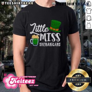 Nice Little Miss Shenanigans St Patrick’s Day Hat Beer T-Shirt