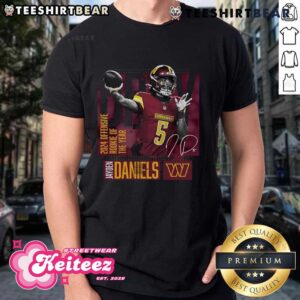 Official Washington Commanders Jayden Daniels Black 2024 NFL Offensive Rookie Of The Year T-Shirt