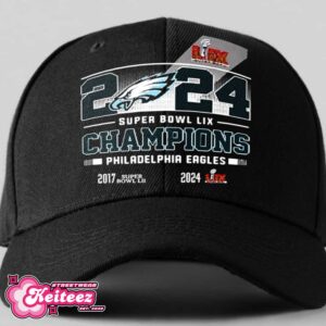 Philadelphia Eagles Super Bowl LII And LIX 2017-2024 Champions Merch Classic Hat-Cap