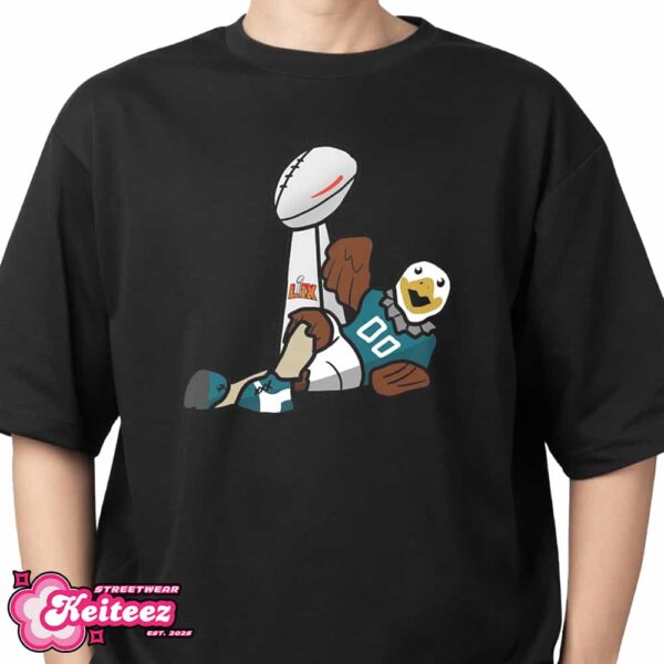 Philadelphia Eagles Super Bowl LIX Champions NFL Season 2024-2025 Mascot Artwork T-Shirt