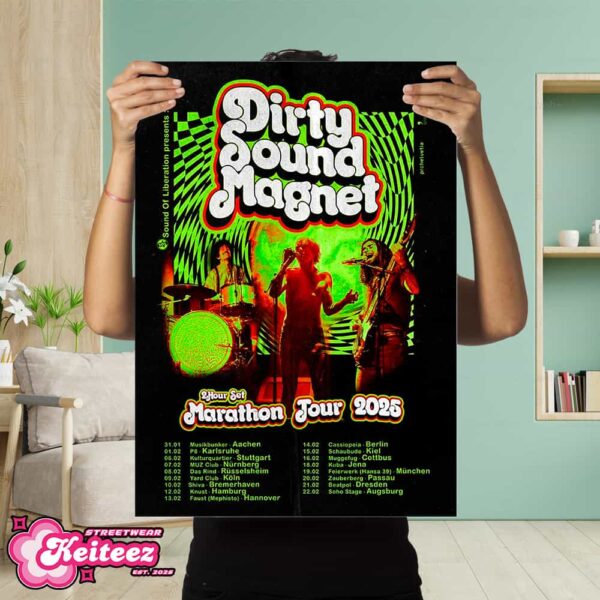 Sound Of Liberation Presents Dirty Sound Magnet 2 Hour Set Marathon Tour 2025 Poster Tour Dates Home Decor Poster Canvas