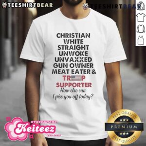 Top Trump Supporter Christian White Straight T-Shirt